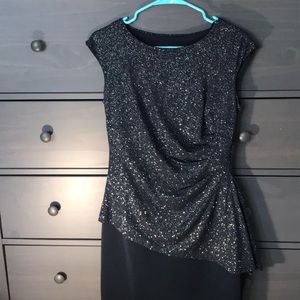 Navy Glitter Party Dress